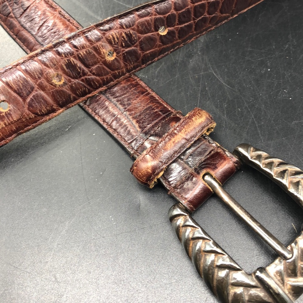 Italian Leather Brown Belt szL - Picture 2 of 3